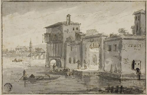 Pinturas murales Edifici accanto alla laguna cuadro Claude Lorrain 60x90cm para salon