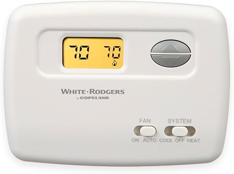 White-Rodgers 1F78-144 Digital Heat/Cool Thermostat, White