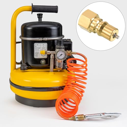 Image of YOKIVE Hydraulic Quick Connect Male Couplers, Brass Pipes | Fitting Plug Adapter Great for Constructions Agriculture (Gold Tone, 1 /8PT Plug)