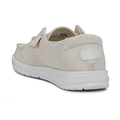 Image of HEYDUDE Wendy Star Loafers for Little, and Big Kid - Textile Upper with Lace Detailing, Removable Insole, Chic and Nice