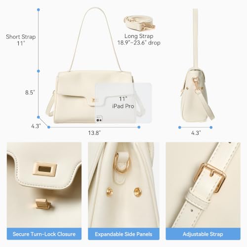 Image of BOSTANTEN Shoulder Bag for Women Vegan Leather Purse and Handbags
