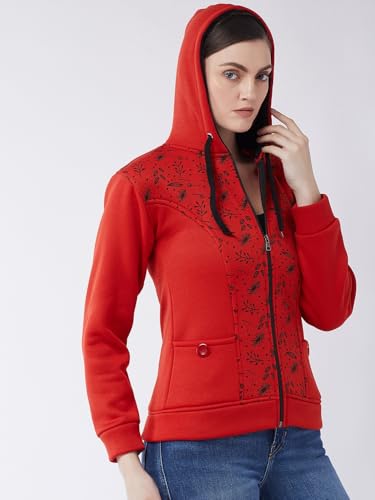 Image of Pivl Women's Fleece Blend Winter hooded Jacket.
