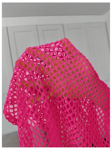 SweatyRocks Girl's Sheer Mesh Fishnet Workout Top Hollow Out Short Sleeve Sports T Shirt4