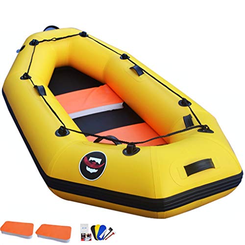 Kayaks y piraguas de mar Canoa Inflable Gruesa Y Resistente Al Desgaste, Estimulaci�n De Aventura Kayaks De Mar, Kayaks De Pesca De Ocio Al Aire Libre, 250 Kg (Color : Yellow, Size : 2people)
