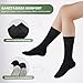 Niorasen Bambus Diabetikersocken, 6 Paar Diabetiker Socken ohne Gummibund & ohne Naht, Bambussocken Gesundheitssocken mit Komfortbund für Herren & Damen, Schwarz 43-46