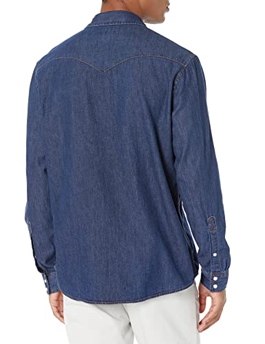 Image of Amazon Essentials Men's Regular-Fit Long-Sleeve Denim Shirt