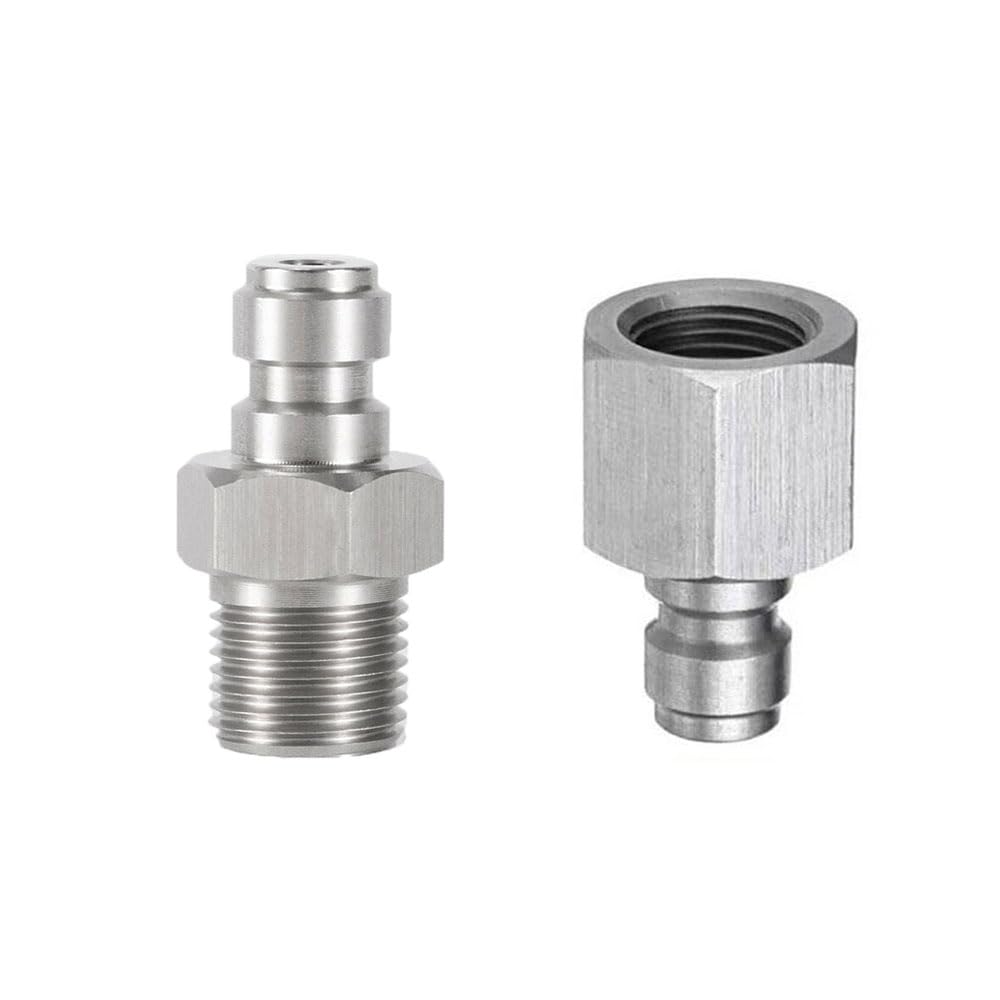 Manloney LLC Universal PCP Paintball Air Fitting Set 1/8 NPT Male/Female to 8mm Foster Quick Disconnect Adapter Stainless Steel Connector 4500psi High Pressure HPA Air Charging System Tool Fittings