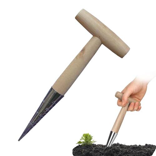 Strumenti per Semina, Dosatore di Semi, Seminatrice, Strumenti di Giardinaggio per Trapianto, Bulbi In Acciaio Inox Con Calibrazione Set Per Semina Dibbers Per La Semina In Giardino