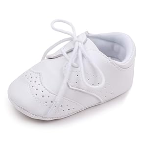Baby Boys Girls Shoes ​Soft Sole Non-Slip PU Leather Baptism Christening Shoes Infant First Walker Shoes Toddler Crib Shoes Newborn Loafers Flats Shoes