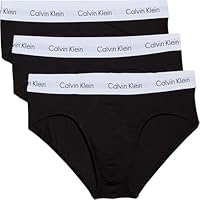 Calvin Klein Herren 3er Pack Unterhosen Hip Briefs Unterwäsche, Schwarz (Black), L