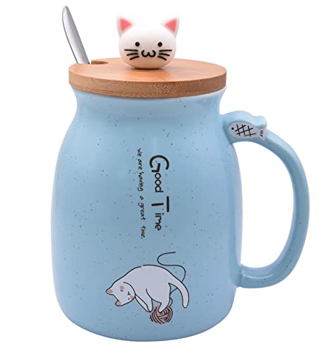 Ranvi Cat Mug Cute Ceramic Coffee Cup with Cute ...