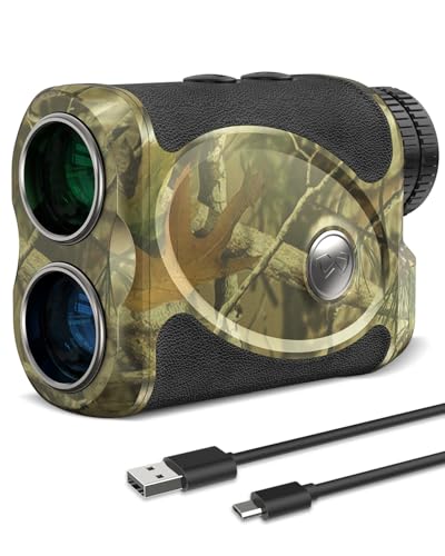 WOSPORTS Hunting Rangefinder, 800 Yards Laser Range Finder with Bow Hunting Mode (Angle, Height, Horizontal Distance), Target Lock Vibration, Scanning, Carrying Case Included