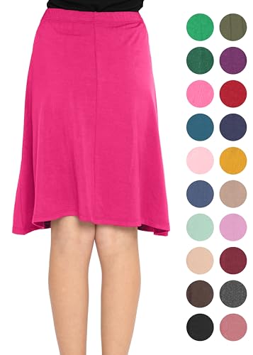 Image of STRETCH IS COMFORT Girls Skirts Flowy A Line Knee Length and Ankle Length | Elastic Waist, Kids School Skirt, Girls Maxi Skirt, Black Skirt For Girls, Faldas Para Ninas, Girls Long Skirt, Long skirts