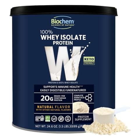 Biochem Whey Protein Powder, 20g Protein, Natural, 24.6 oz Cover