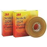 Scotch Varnished Cambric Tape 2520, 1 in x 36 yds, Yellow