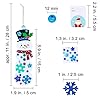 Winlyn 24 Sets Christmas Craft Kits Winter Crafts DIY Christmas Snowman Bookmarks Ornaments Art Sets Snowman Christmas Foam Stickers Arts and Crafts for Kids Holiday Classroom Activities Party Favors #5