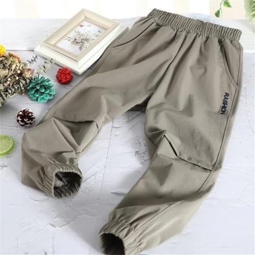Generic Kids Boys Elastic Waist Sports Exercise Trousers Sweatpants Casual Dance Pants 18 Months Boy Clothes Winter Khaki2