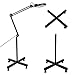 Pinpig 5X Bodenvergrößerungslampe, bewegliche LED Maganifier Glaslinse Gesichtsbeleuchtung Rolling Floor Stand Salon Beauty Hautpflege Tattoo Maniküre Ausrüstung mit verstellbarem Schwanenhals