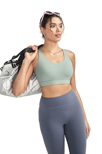Image of RUNNING GIRL Sports Bras for Women,Padded Strappy Sports Bras Criss-Cross Back Medium Support Sports Bras with Removable Cups