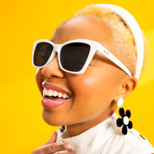 goodr The Mod One Out White Cateye Polarized Sungasses, Medium Sized (Pop G)3