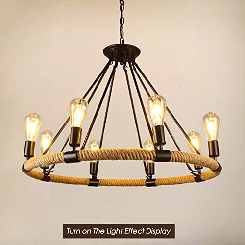 Lampe à suspension rétro créative avec structure rigide en fer forgé B