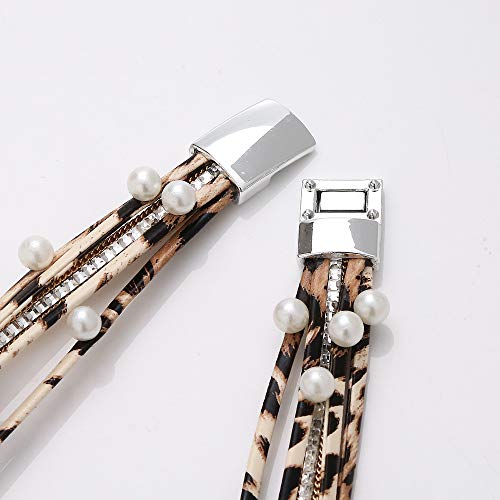 Jewbelet Leather Wrap Bracelet For Women Boho Cuff Bracelets With Clasp Jewelry For Teens Girls Birthday Holiday Gift #TOP3