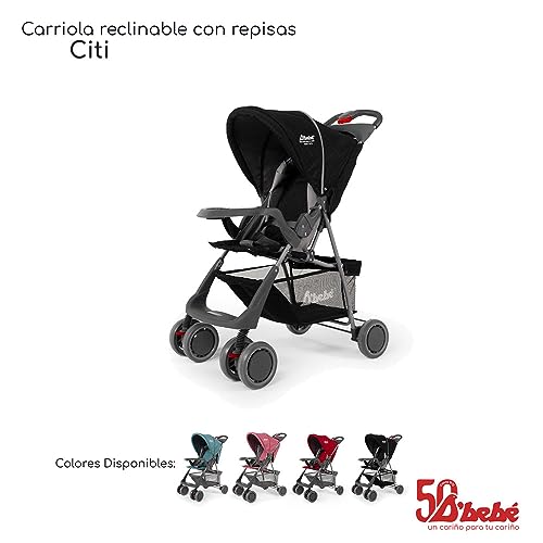 D´BEBÉ - Carriola Citi - Carriola Cómoda y Ligera por su Respaldo Reclinable - Fácil de Transportar - Ideal para Bebés...