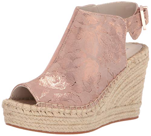 Kenneth Cole New York Women's 7 Olivia Espadrille Wedge Sandal, Rose Gold, 8.5 Medium US