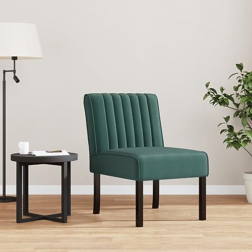 Myheimly Polsterstuhl, Polstersessel für Wohnzimmer Büro Schlafzimmer, Relaxsessel ohne Armlehnen, Relaxstuhl Sessel Stuhl Bürostuhl, Samt Dunkelgrün Myheimly Polsterstuhl, Polstersessel für Wohnzimmer Büro Schlafzimmer, Relaxsessel ohne Armlehnen, Relaxstuhl Sessel Stuhl Bürostuhl, Samt Dunkelgrün