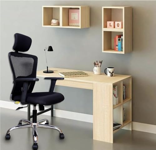 Image of FUGO FG402 Ergonomic High Back Mesh Office Chair with Korean Nylon Mesh, Cushioned Seat, Tilting Mechanism, Adjustable 2D Headrest, Lumbar Support, Heavy-Duty Metal Base - 3-Year Warranty (FG404)