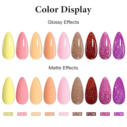 Set de Esmaltes en Gel 12 Piezas Brillante Violeta Rosa miniatura 5