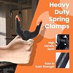 ECY Spring Clamps Heavy Duty 4.5 Inch 10 Pack - Plastic Rust Proof Clamps with Non-Slip Pads for Backdrop, Crafts, Woodworking, Photography | Multipurpose Holders for Tarps, Pool Covers & Gluing - Image 3