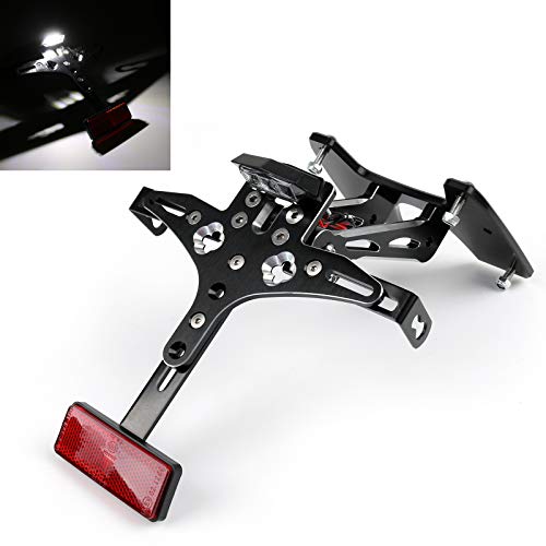 Topteng Plaque d'immatriculation Support de Support avec la lumière adapté pour Suzuki GSXR 600 750 K6 2006-2007