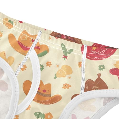 KLL Seamless Cowboy Western Boots Hat Little Boys Cotton Underwear Briefs Cute Children Undies4
