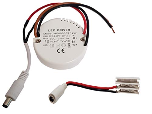 Transformador 12V 1A para zócalo LED y barras de luz en caja empotrada