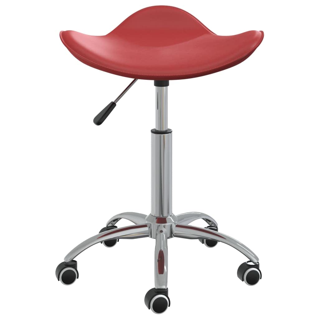 Bürostuhl Weinrot Kunstleder Höhenverstellbar Drehbar 5 Rollen Sitzkomfort Kunstlederbezug Ergonomie Büromöbel