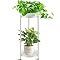 Porte Plantes 8 Niveaux KHayRovies - Étagère Métal Blanc Pour Pots De Fleurs - Intérieur/Balcon/Jardin - Réglable Et Pliable