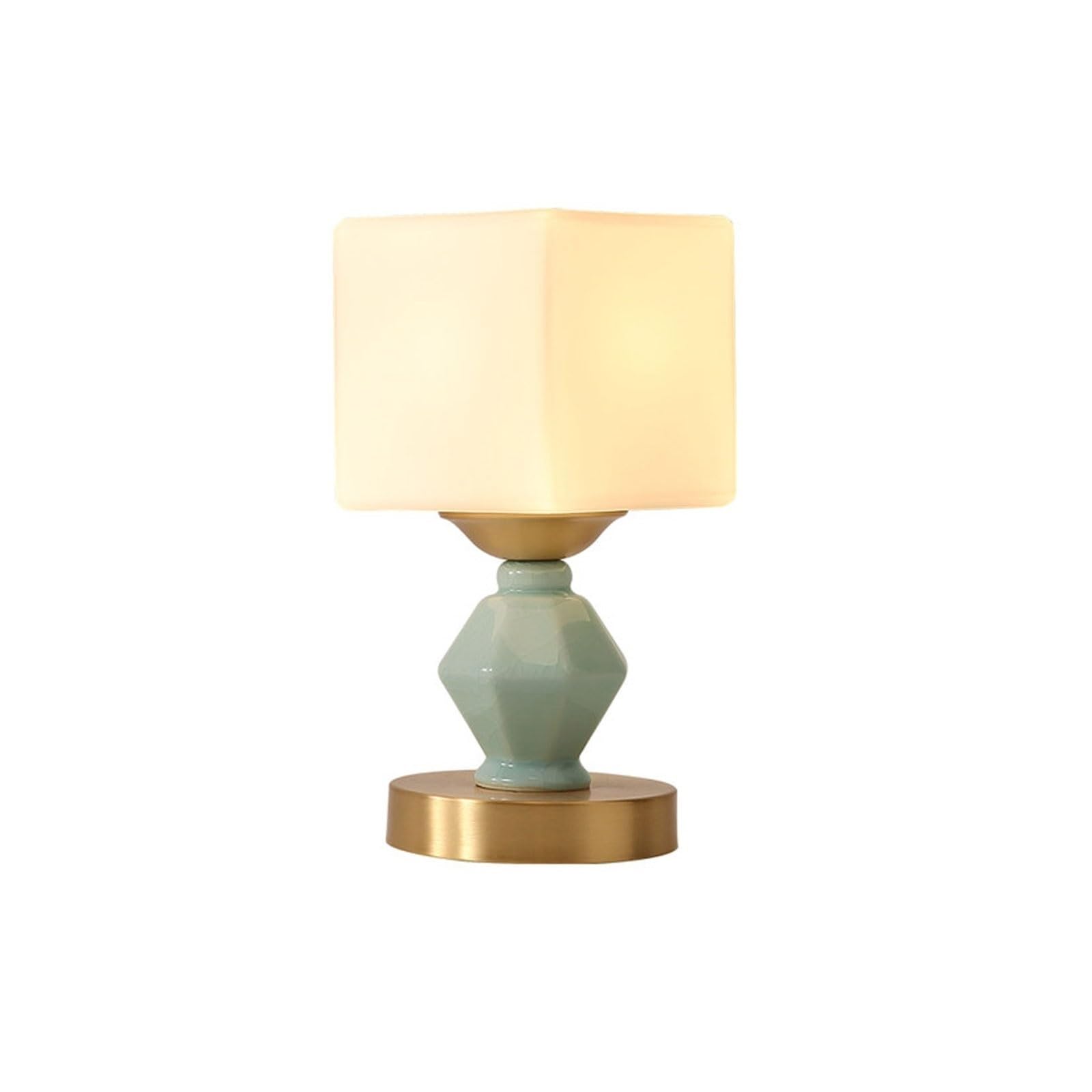 Lampa stołowa na biurko, nowoczesna, mała, ceramiczna, biała, abażur, stolik nocny, salon, sypialnia, lampa biurkowa LED