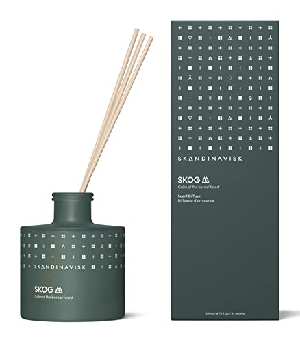 Skandinavisk SKOG 'Forest' Scent Diffuser with 8 Reeds. Fragrance Notes: Pine Needles and Fir Cones, Birch Sap and Lily of The Valley. 200 ml