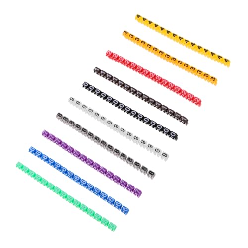 SWOOMEY 150 Piezas Etiquetas Para Números De Cables Etiquetas Para Llaveros Organizadores De Cables Etiquetas Para Cables De Gran Tamaño Grapas Antideslizantes Clips Adhesivos Para