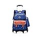 Durable Universal Wheel Trolley Travel Bag Borsa per Bambini Trolley portante 1-6 Grade Primary School Studenti Tirare Lo Zainetto Ragazze Ragazzi Spalle Rimovibili Bambini Trolley Durable Mold Ruot
