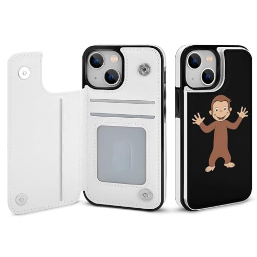 iPhone15用ケース 手帳型 おさるのジョージ 【全機種対応】 アイフォン15用ケース スマホケース 財布型 PUレザー おしゃれ 背面カード収納 スタンド機能 携帯カバー 耐衝撃