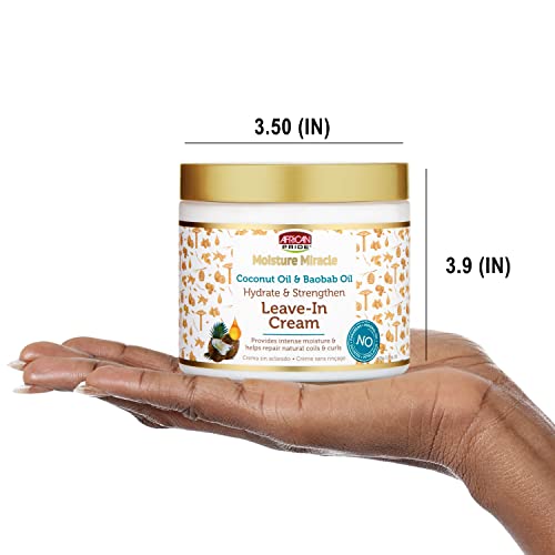 African Pride Moisture Miracle Coconut and Baobab Oil Leave-In Cream, 15 oz - Image 7
