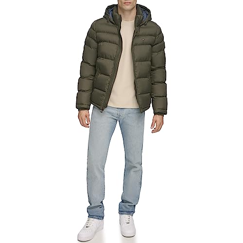 Image of Tommy Hilfiger Men's Down Alternative Hooded Puffer Jacket (Standard and Big & Tall)