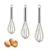 Produktbild TDCQ 3pcs Silikon Schneebesen,Silikon Schneebesen Set,Schneebesen Klein,Küchen Schneebesen,Schneebesen,Ballonschneebesen Edelstahl,Rührbesen Silikon klein,küchen Schneebesen Set