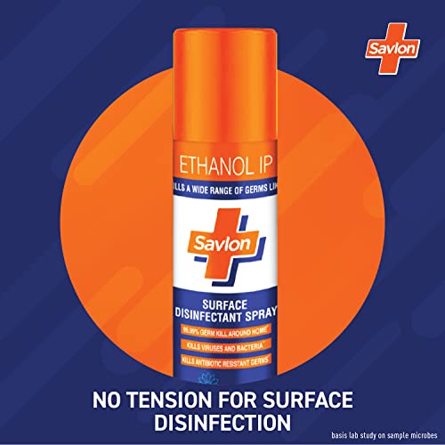 Image of Savlon Herbal Sensitivel Ph Balanced Liquid Handwash Refill Pouch, 1500Ml, Fresh, 1.5 L (Pack Of 1) & Surface Disinfectant Spray Sanitizer, Germ Protection On Hard & Soft Surfaces, 170G