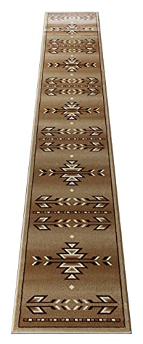 Masada Masada Rugs Southwest 3'X16' Native American Area Rug Runner In Beige #TOP6
