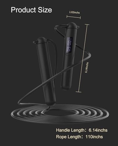 Corda de pular inteligente com contador – ACHDOFITS corda de pular sem emaranhados para fitness e tr