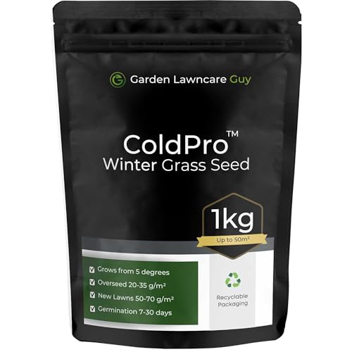 ColdPro™ for Fast Growing Winter Grass Seeds - Germinates in Low Temperatures - Hard Wearing Lawn - Garden Lawncare Guy (1kg)