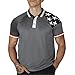 KUFORES Men's Short Sleeve Stars USA Flag Polo Patriotic Golf T-Shirt 4th July Independence Day Summer Fashion Casual Top Raglan Tees Quick Dry Athletic Muscle Shirts Grey XL